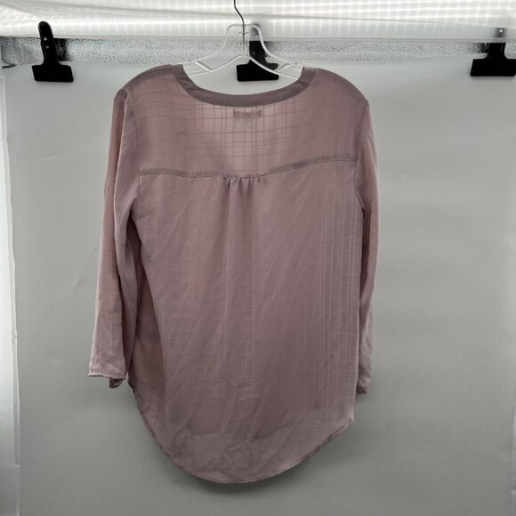 Maurices Women's Pullover Textured 3/4 Roll Tab Sleeve Top Mauve Size XS - Picture 7 of 9